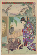 Tanzi: He Fed His Parent's Doe's Milk, No. 10 from the series Juxtaposed Pictures of Twenty-four Paragons of Filial Piety